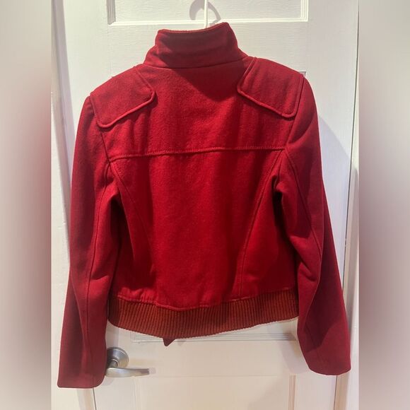 Kenneth Cole New York Long Sleeve wool blend jacket maroon size M - Picture 6 of 8